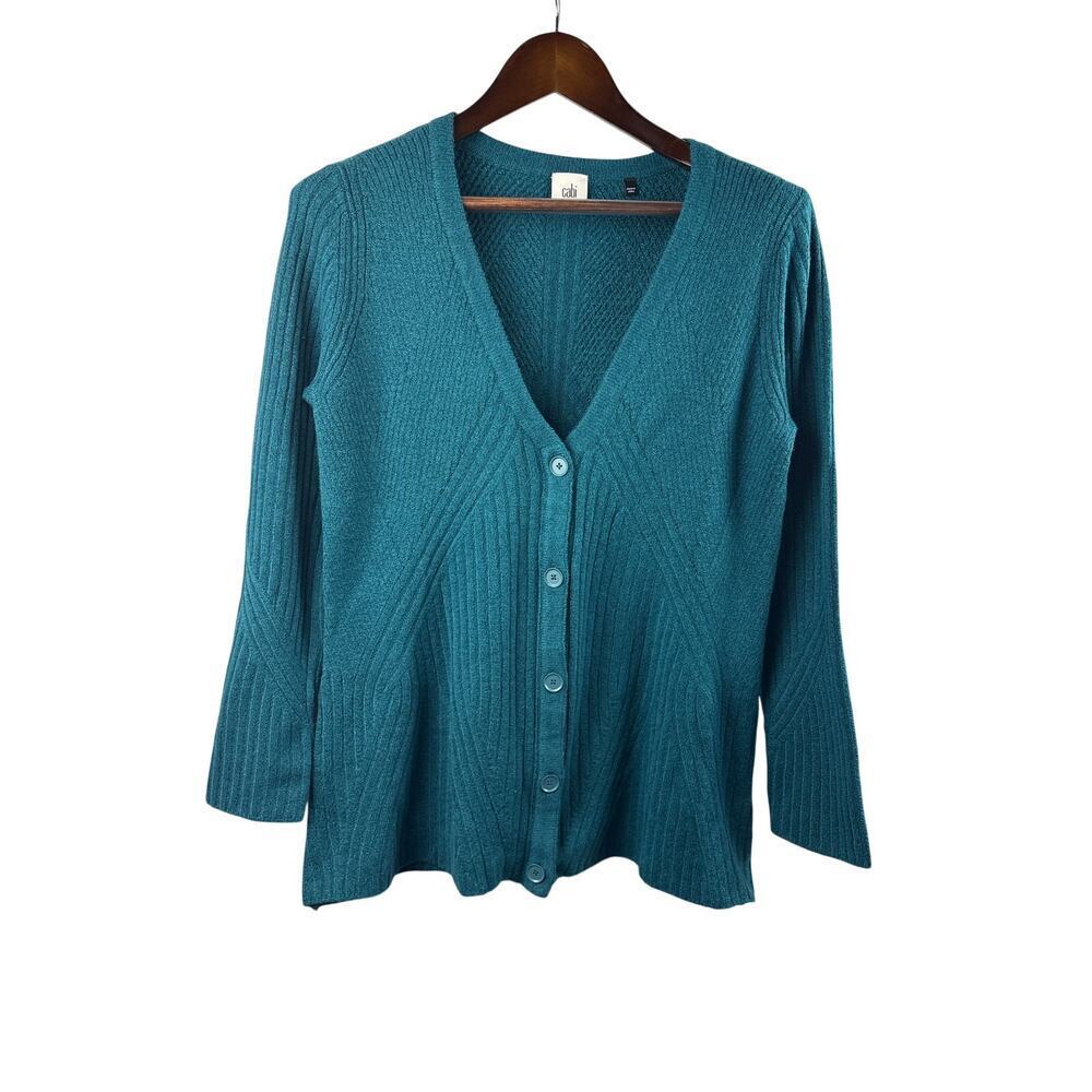 Women’s Cabi Medium Dark Teal Button Up Cardigan